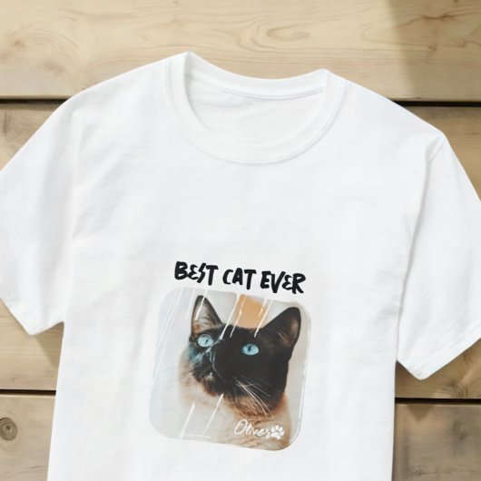 最高のCat Ever Petの写真グランジクールポー Tシャツ