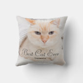 最高のCat Ever Photo Name クッション (裏面)