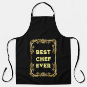 最高のChef Ever Faters Day書道 エプロン (正面)