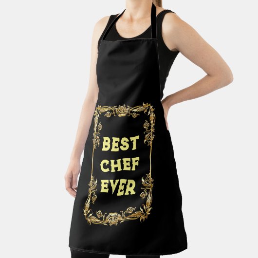 最高のChef Ever Faters Day書道 エプロン (インサイチュ)