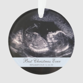 最高のChristmas Ever Cute Ultrasound Boy Photo オーナメント