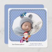 最高のChristmas Gift Ever Photo Birth Announcement 案内状 (正面/裏面)