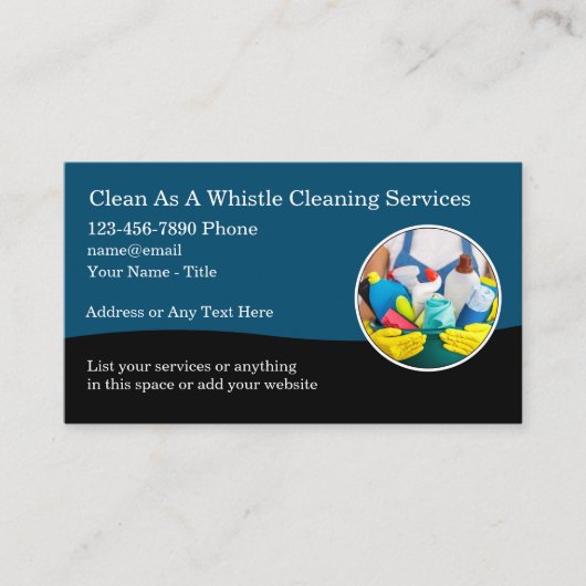 最高のCleaning Service Card New 名刺 (正面)