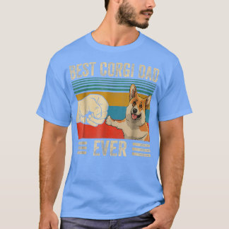 最高のcorgiパパ常にバンプフィットヴィンテージレトロ tシャツ