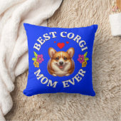 最高のCorgi Mom Ever、愛犬家へのプレゼント クッション (ブランケット)