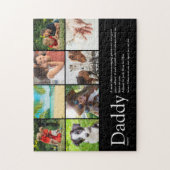 最高のDaddyパパFather Definition 6フォトおもしろいBlack ジグソーパズル (縦)