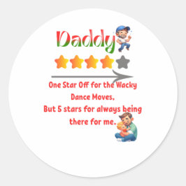 最高のDaddy Everおもしろい - Father's Day Gift ラウンドシール