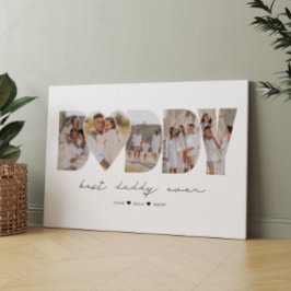 最高のDaddy Everモダン Photo Collage Father's Day キャンバスプリント