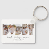 最高のDaddy Everモダン Photo Collage Father's Day キーホルダー (正面)