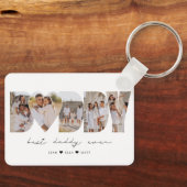 最高のDaddy Everモダン Photo Collage Father's Day キーホルダー (正面)
