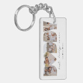 最高のDaddy Everモダン Photo Collage Father's Day キーホルダー (正面左)