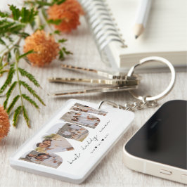 最高のDaddy Everモダン Photo Collage Father's Day キーホルダー