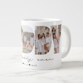 最高のDaddy Everモダン Photo Collage Father's Day ジャンボコーヒーマグカップ (正面右)