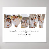 最高のDaddy Everモダン Photo Collage Father's Day ポスター (正面)