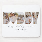 最高のDaddy Everモダン Photo Collage Father's Day マウスパッド (正面)