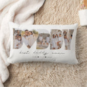 最高のDaddy Everモダン Photo Collage Father's Day ランバークッション (ブランケット)