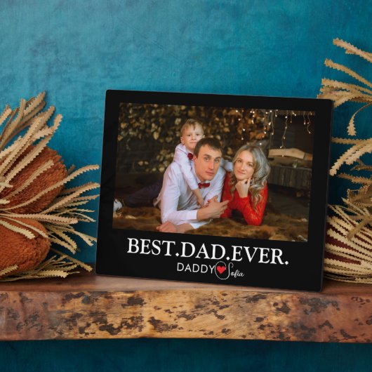 「最高のDaddy Ever」の写真コラージュ フォトプラーク (側面)