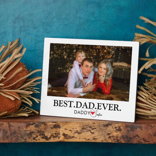 「最高のDaddy Ever」の写真コラージュ フォトプラーク (側面)