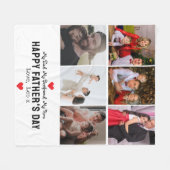 「最高のDaddy Ever」の写真コラージュ フリースブランケット (正面(横))