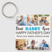 最高のDaddy Ever: カスタムFather's Day Photo Collage キーホルダー (正面)