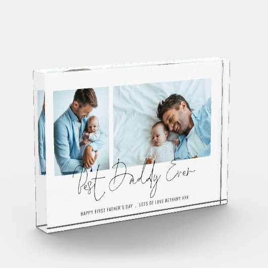 最高のDaddy Ever 2 Photos Script 1st Fanthers Day フォトブロック (左)