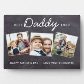 最高のDADDY Ever 3パーソナライズされた Photo Father's Day フォトプラーク (正面)