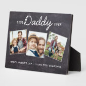 最高のDADDY Ever 3パーソナライズされた Photo Father's Day フォトプラーク (側面)
