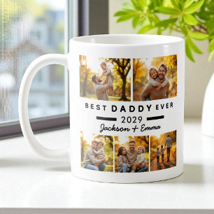 最高のDaddy Ever 5 Photo Collage Father's Day コーヒーマグカップ