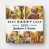 最高のDaddy Ever 5 Photo Collage Father's Day フォトプラーク (正面)