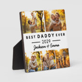 最高のDaddy Ever 5 Photo Collage Father's Day フォトプラーク (正面)