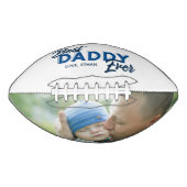 最高のDaddy Ever Blue Script Photo Father's Day アメリカンフットボール (正面)