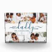 最高のDaddy Ever Photo Collage Father's Day Gift フォトブロック (正面)