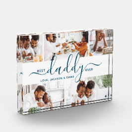 最高のDaddy Ever Photo Collage Father's Day Gift フォトブロック