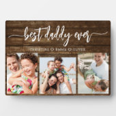 最高のDaddy Ever Wood Father's Day Photo Collage フォトプラーク (正面)