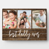 最高のDaddy Ever Wood Father's Day Photo Collage フォトプラーク (正面)