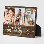 最高のDaddy Ever Wood Father's Day Photo Collage フォトプラーク (側面)
