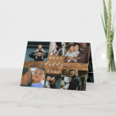 最高のDaddy Ever Woodgrain Father's Day 6 Photo カード (正面)