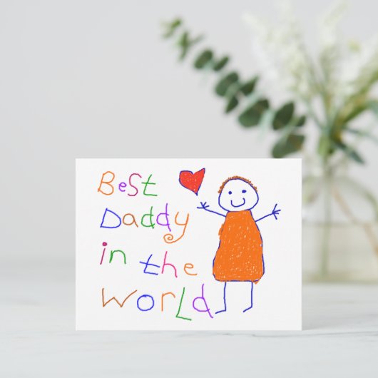 最高のDaddy in World ポストカード (スタンド正面)