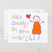 最高のDaddy in World ポストカード (正面/裏面)