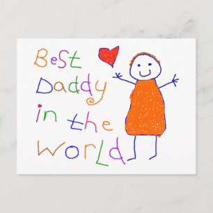 最高のDaddy in World ポストカード