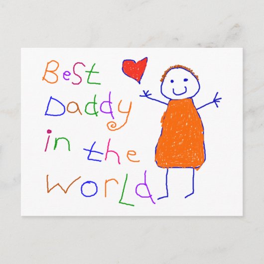 最高のDaddy in World ポストカード (正面)