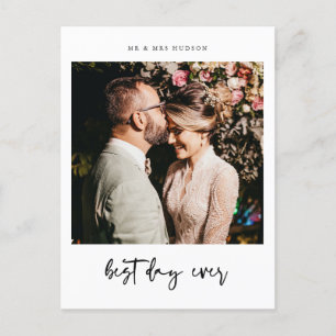 最高のDay 結婚 Thever's Photoサンキューカード ポストカード