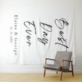 最高のDay Everの写真結婚プロップ背景 タペストリー (インサイチュ(横))