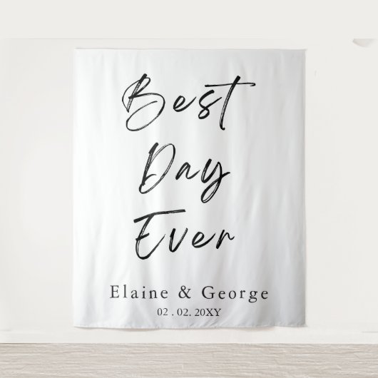 最高のDay Everの写真結婚プロップ背景 タペストリー (正面)