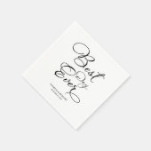 最高のDay Everエレガント - Black Script 結婚's スタンダードカクテルナプキン (角)