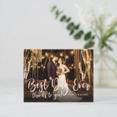 最高のDay Everエレガント Photo's 結婚 Thank You ポストカード (スタンド正面)