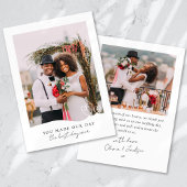 最高のDay Everハート写真結婚 サンキューカード