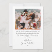 最高のDay Everハート写真結婚 サンキューカード (裏面)