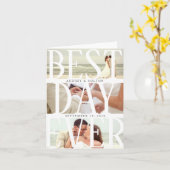 最高のDay Everモダン Photo's 結婚 Thank You カード (黄色い花)