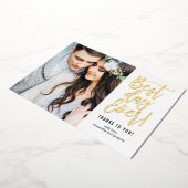 最高のDay Ever実在 FOILフォトサンキューカード 箔招待状 (回転した状態)